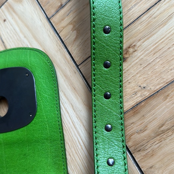 CELINE Crossbody Green Mini Bag Leather Stud - Picture 5 of 6